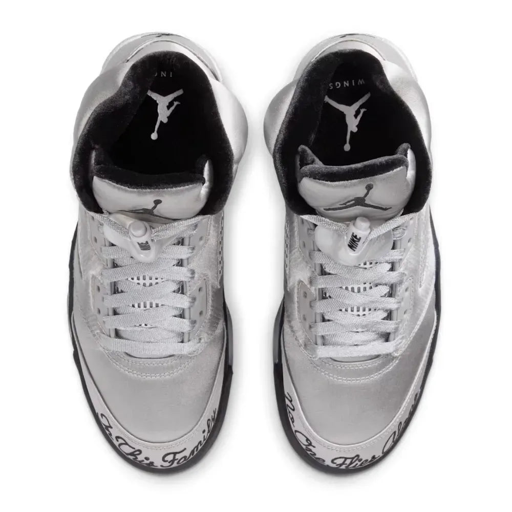 AJ 5 Wings Medium Grey Metallic Silver