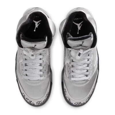 AJ 5 Wings Medium Grey Metallic Silver