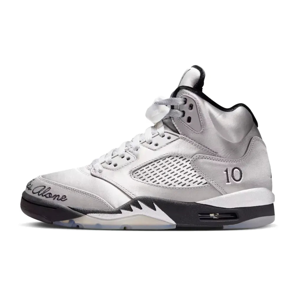 AJ 5 Wings Medium Grey Metallic Silver