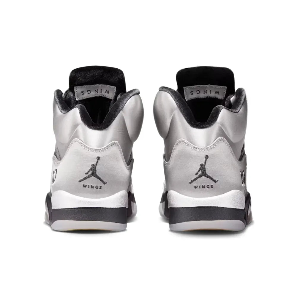 AJ 5 Wings Medium Grey Metallic Silver