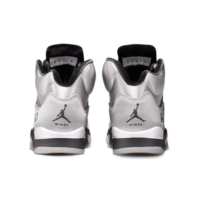 AJ 5 Wings Medium Grey Metallic Silver