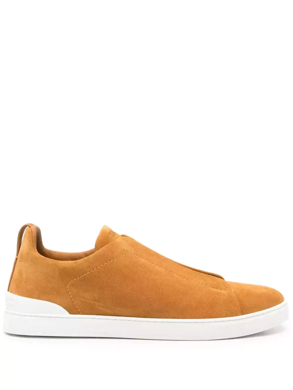 ZGN Triple Stitch Suede Sneakers – Mustard
