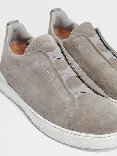 ZGN Triple Stitch Grey Suede Sneakers