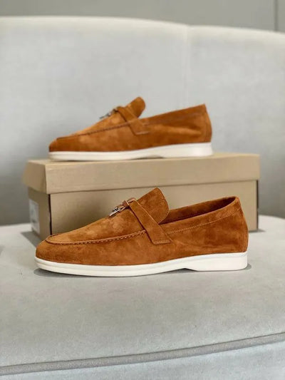 LRP Summer Walk Loafers – Caramel Suede (Metal Detail)