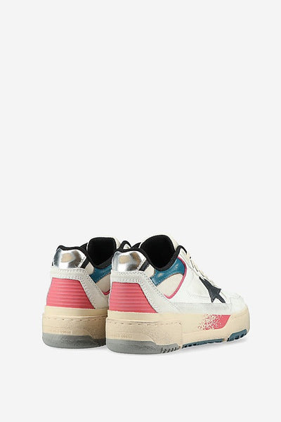 GGS Forty2 Sneakers – White Leather with Red