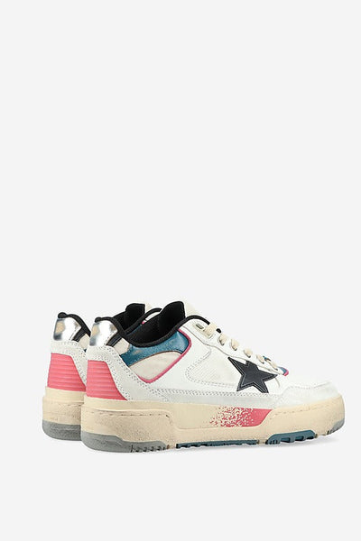 GGS Forty2 Sneakers – White Leather with Red