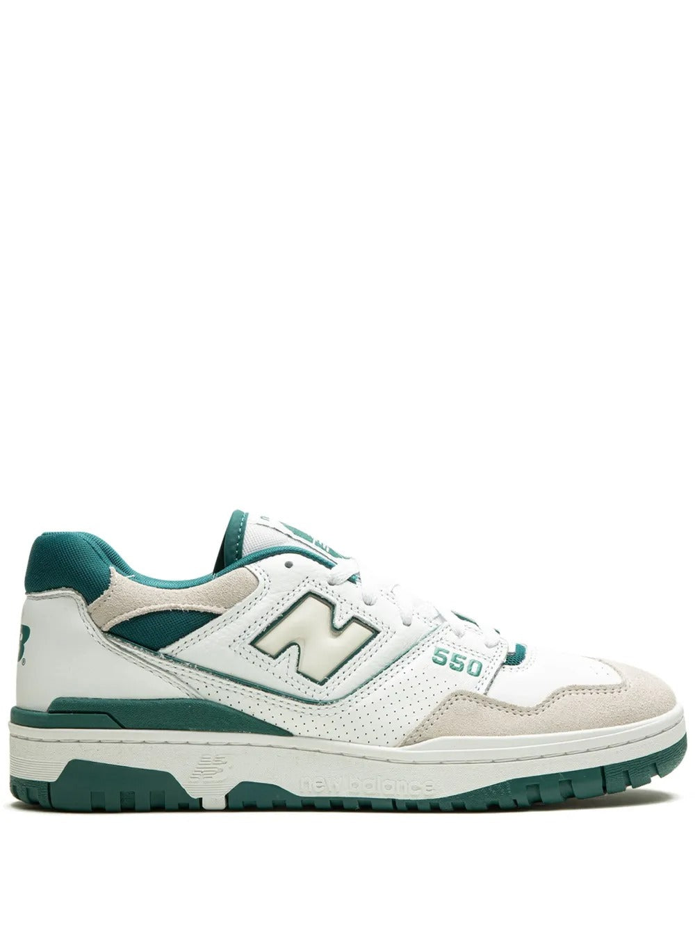 NB 550 - White/Teal/Light Beige