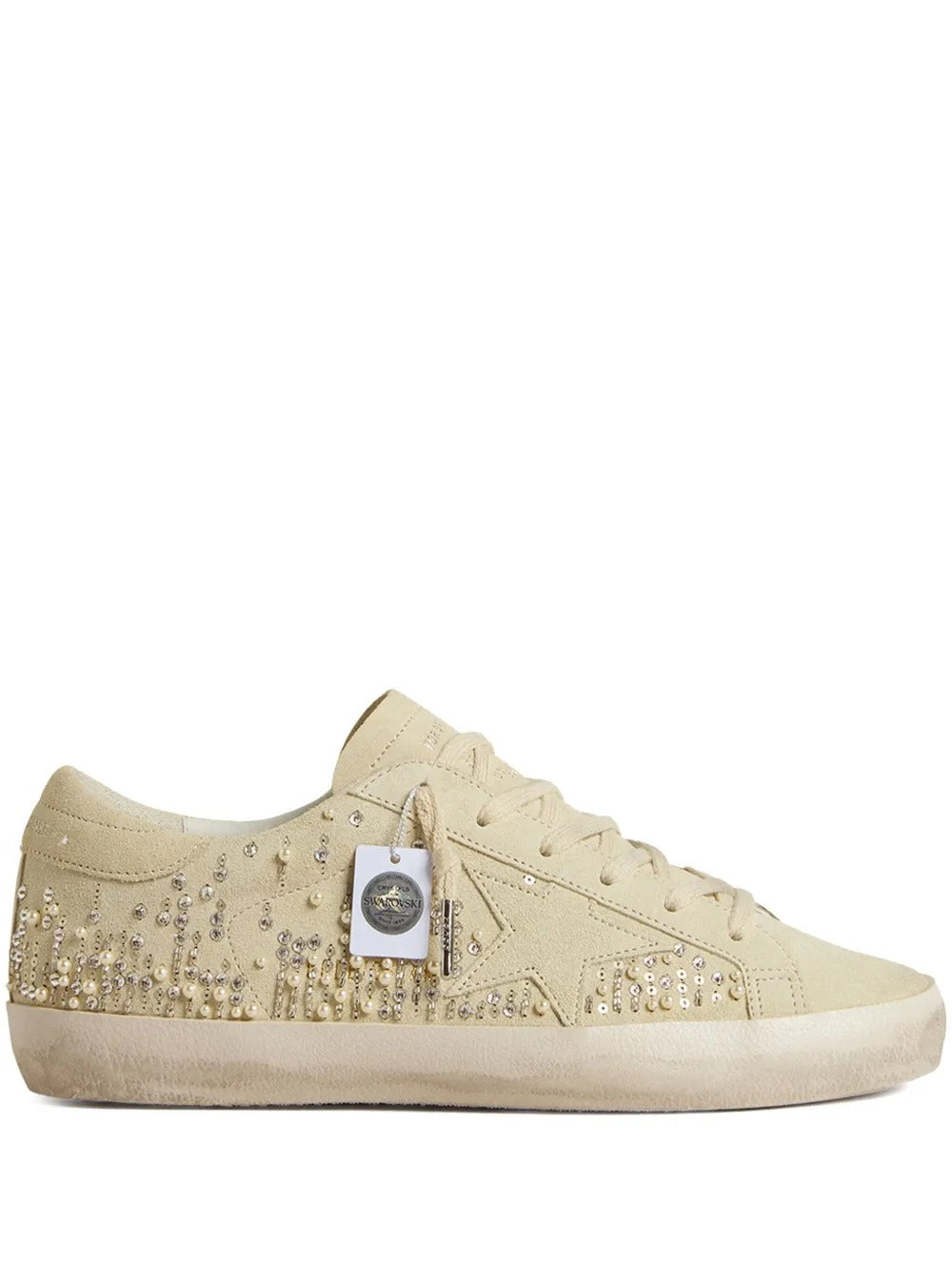 GGS Super-Star Beige Suede Swarovski