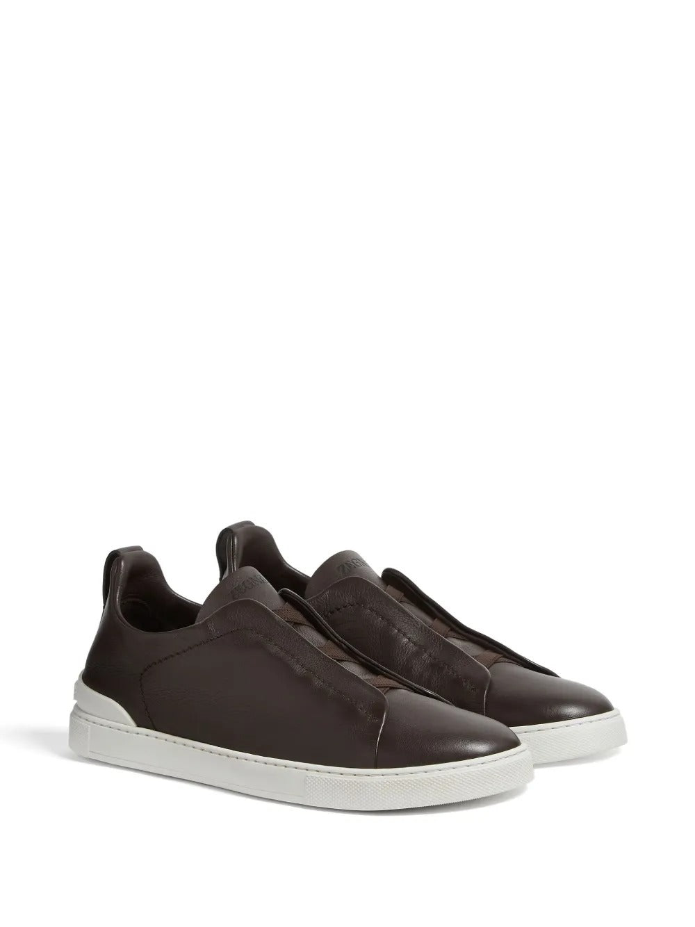 ZGN Triple Stitch Sneakers Dark Brown