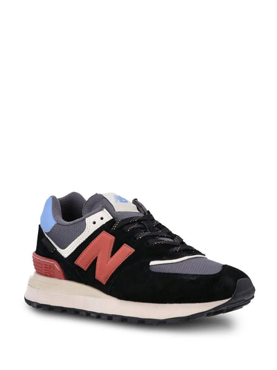 NB 574 - Black/Dark Grey/Red/Sky Blue