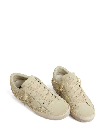 GGS Super-Star Beige Suede Swarovski