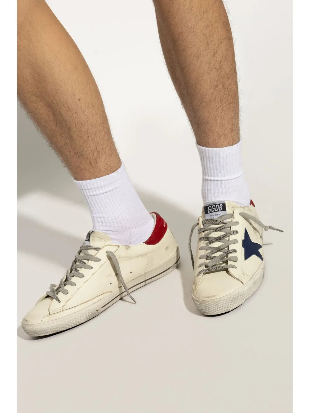GGS Superstar Sneakers – White & Red Heel Tab