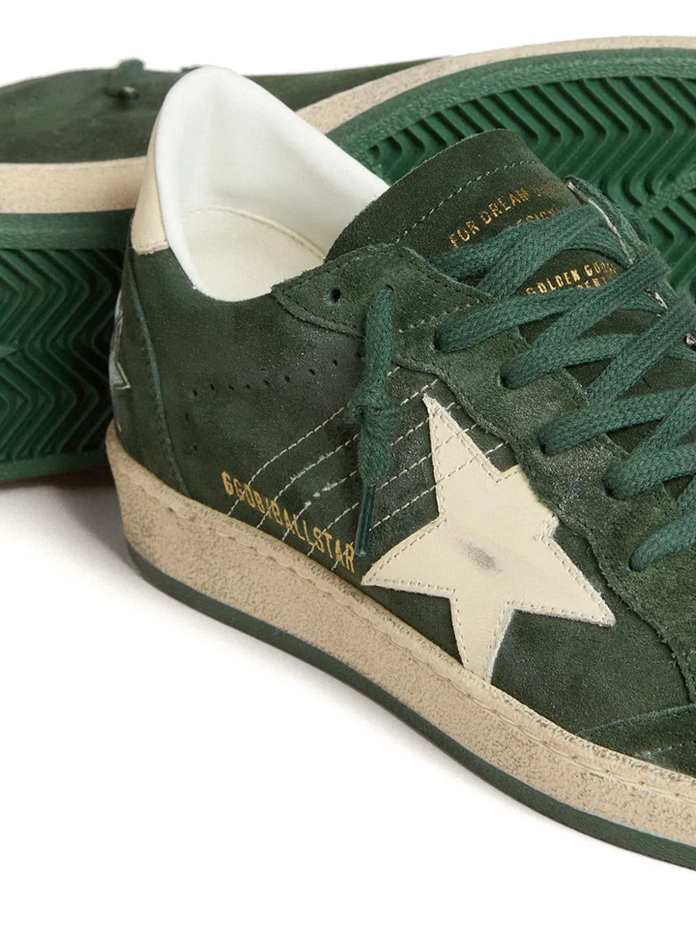 GGS Ball Star Sneakers – Dark Green Suede