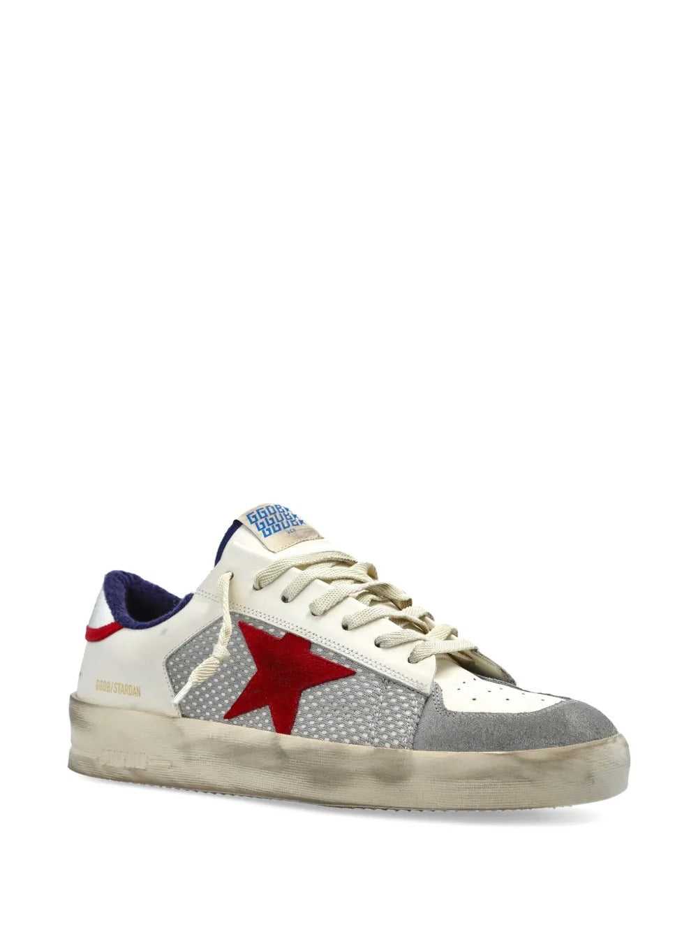 GGS Stardan Sneakers – Grey Mesh/Red Star