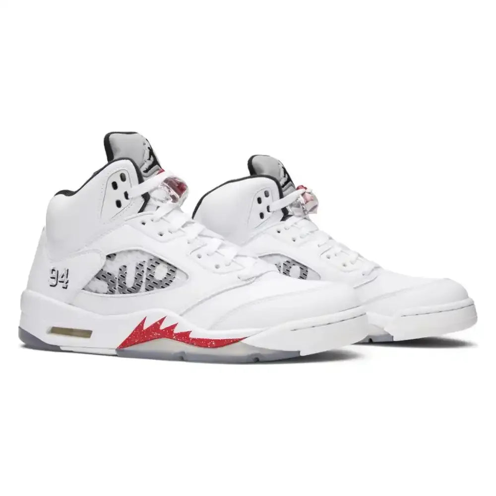 SUP x AJ 5 Retro White