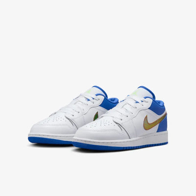 AJ 1 Low SE White Hyper Royal Iridescent Swooshes