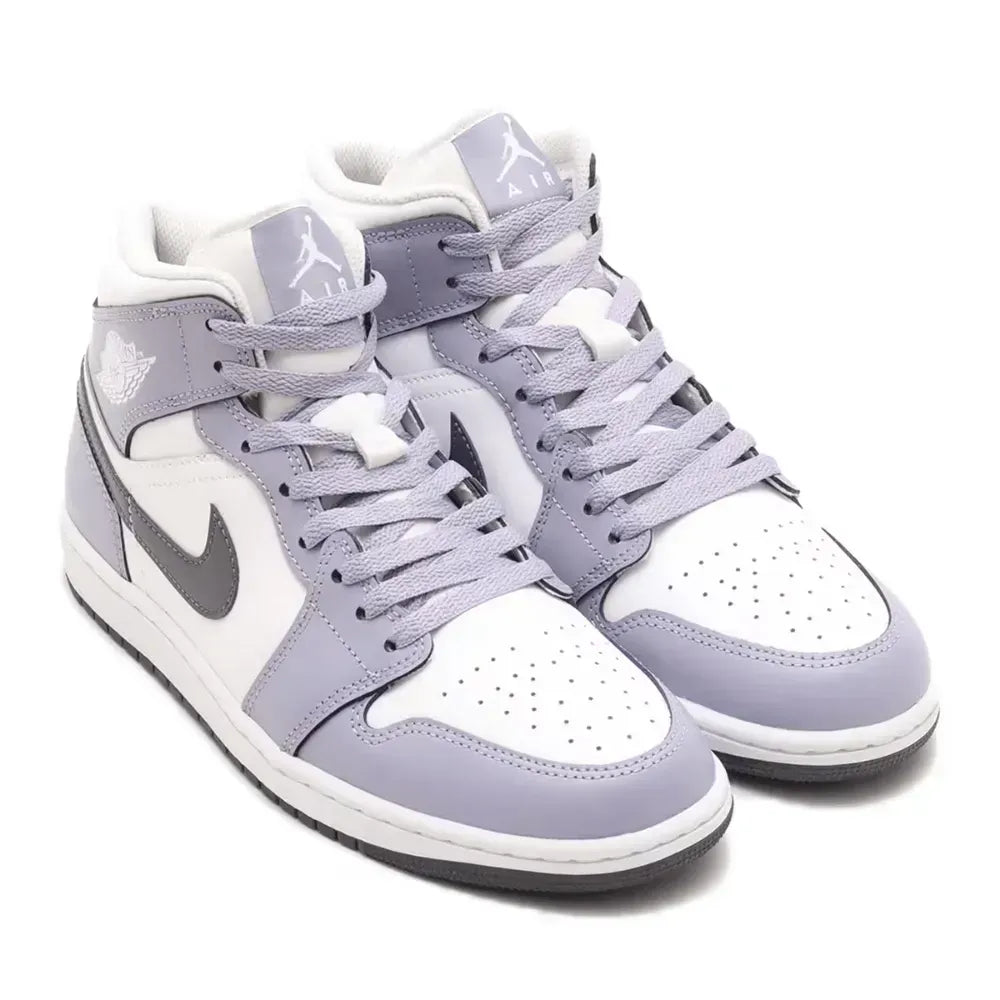 AJ 1 Mid White Pure Platinum Pine Green