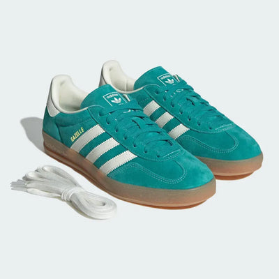 Ad Gazelle Indoor - Pure Teal/Off White/Gold Metallic