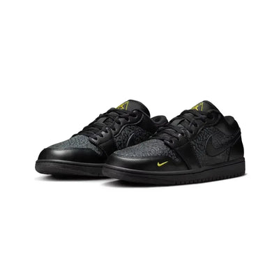 AJ 1 Low Elephant Print Black Yellow