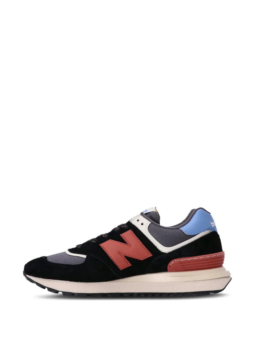 NB 574 - Black/Dark Grey/Red/Sky Blue