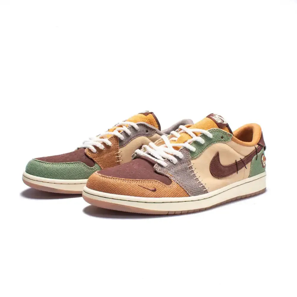 AJ 1 Low - Voodoo Flax and Oil Green