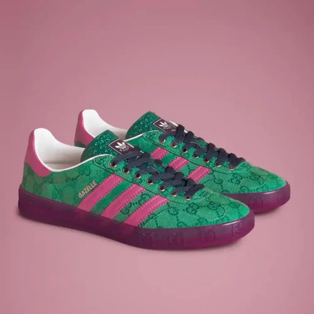Ad x GC Gazelle GG Canvas - Green/Pink