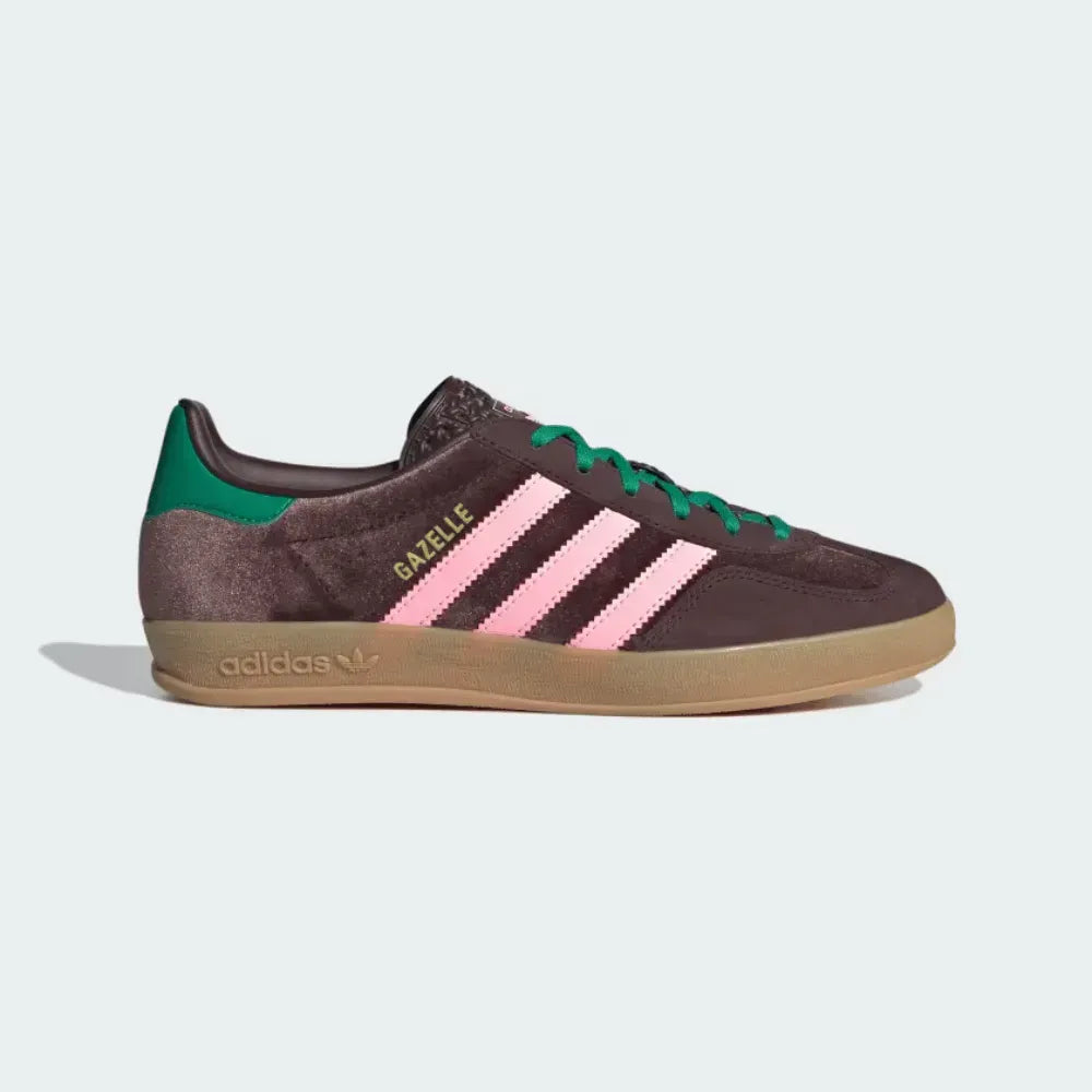 Ad Gazelle Indoor - Dark Brown/Glow Pink/Court Green