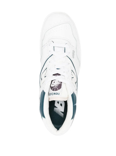 NB 550 - White/Dark Teal/Light Beige