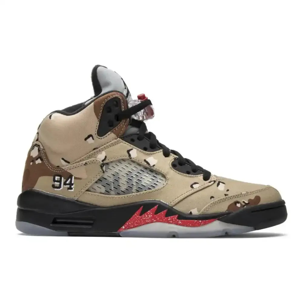 SUP x AJ 5 Retro Desert Camo