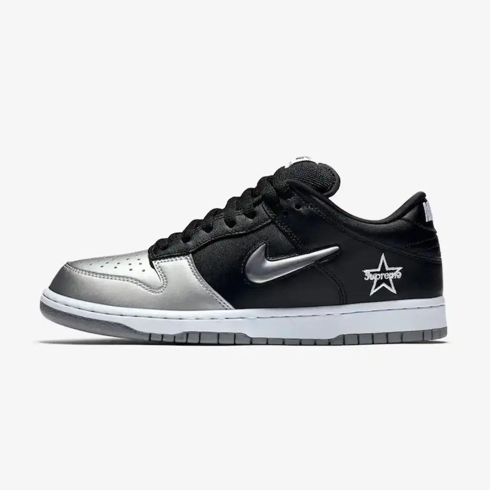 SUP x NK SB Dunk Low QS Metallic Silver