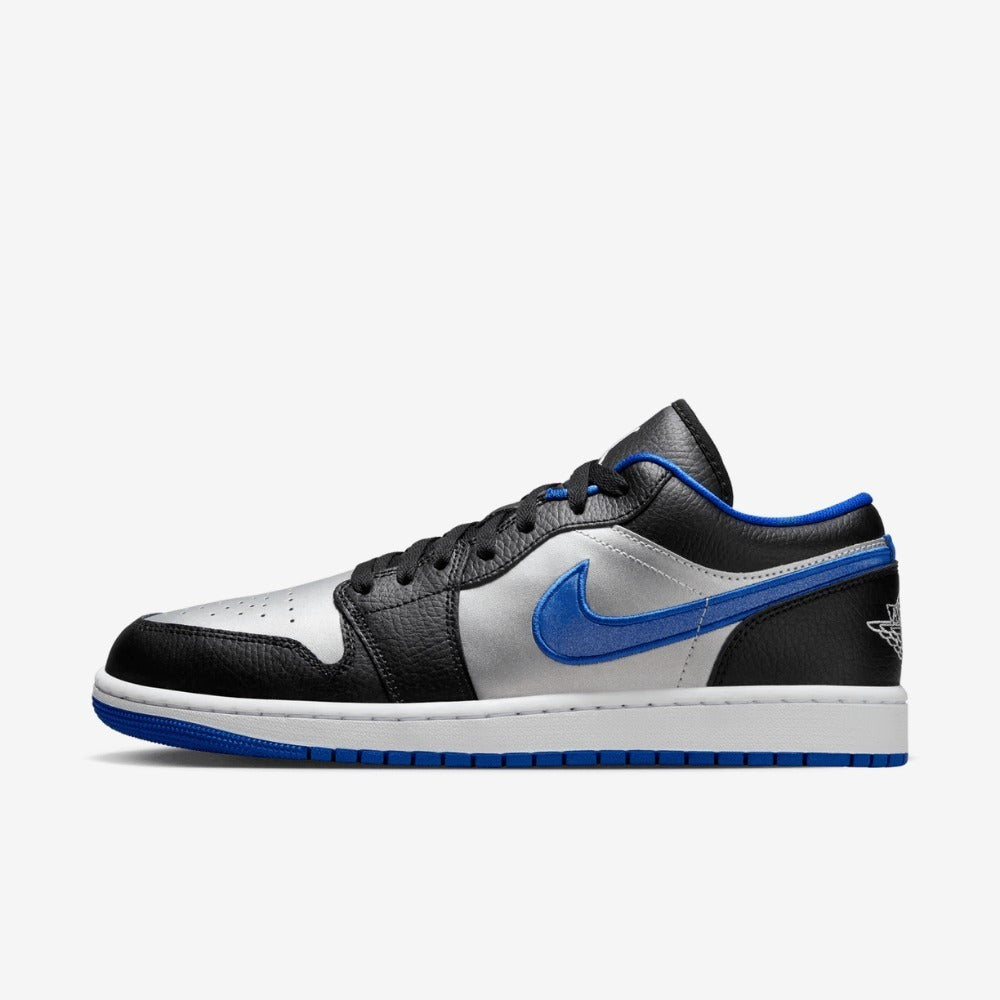 AJ 1 Low - Black White Game Royal Platinum