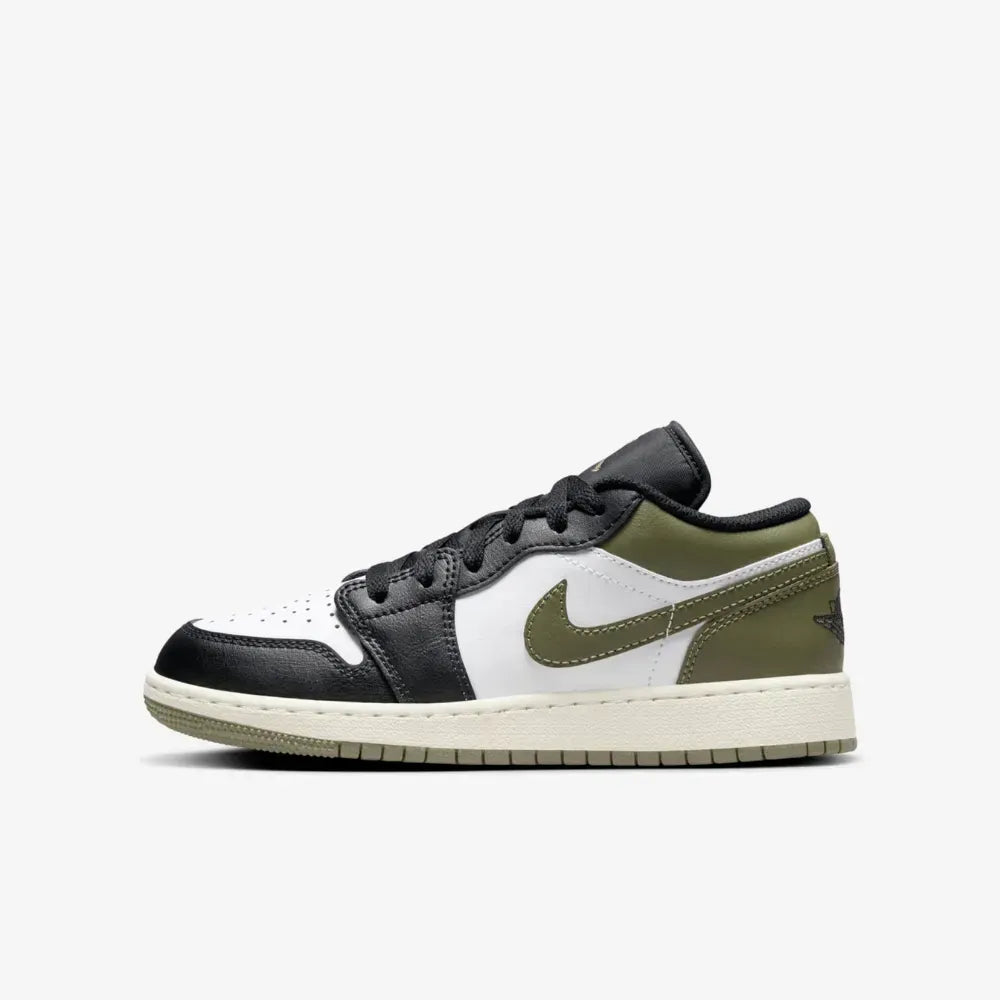 AJ 1 Low GS Black Toe Medium Olive
