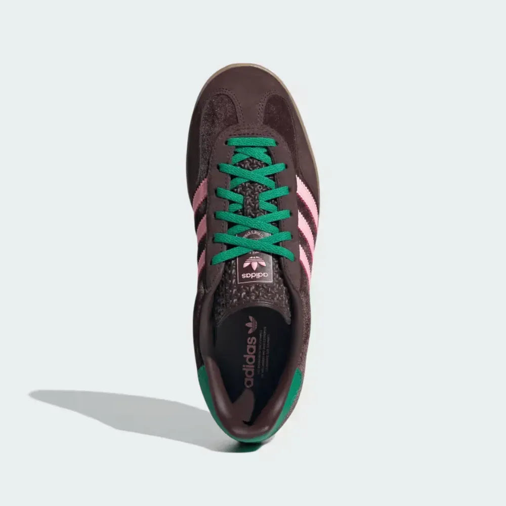 Ad Gazelle Indoor - Dark Brown/Glow Pink/Court Green