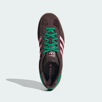 Ad Gazelle Indoor - Dark Brown/Glow Pink/Court Green