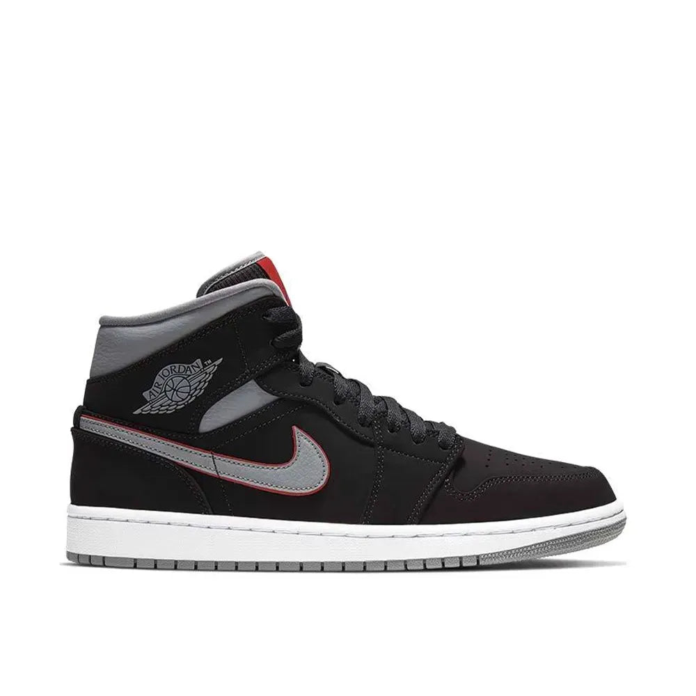 AJ 1 - Black Particle Grey Gym Red