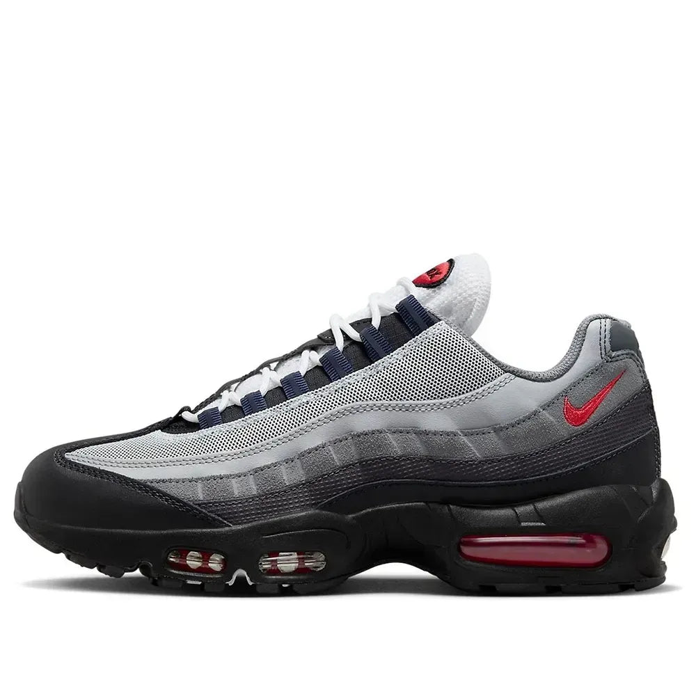 NK Air Max 95 Smoke Grey Track Red