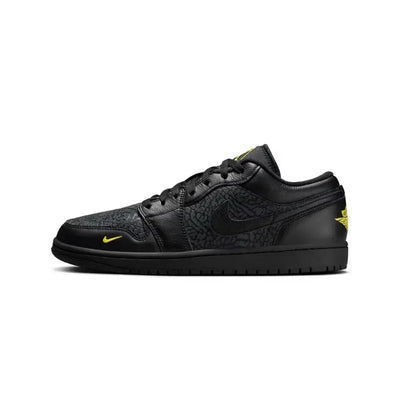 AJ 1 Low - Elephant Print Black Yellow