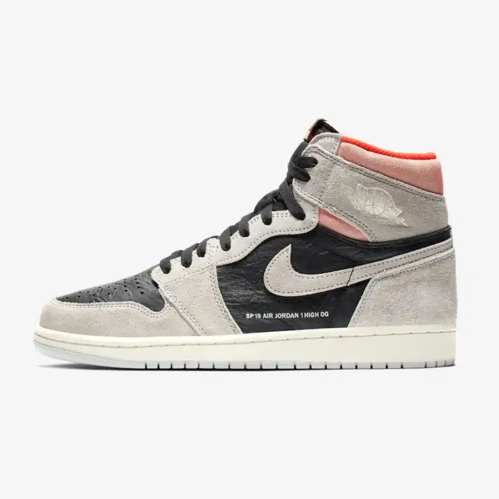 AJ 1 - Neutral Grey Hyper Crimson