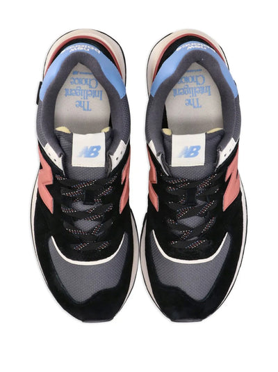 NB 574 - Black/Dark Grey/Red/Sky Blue