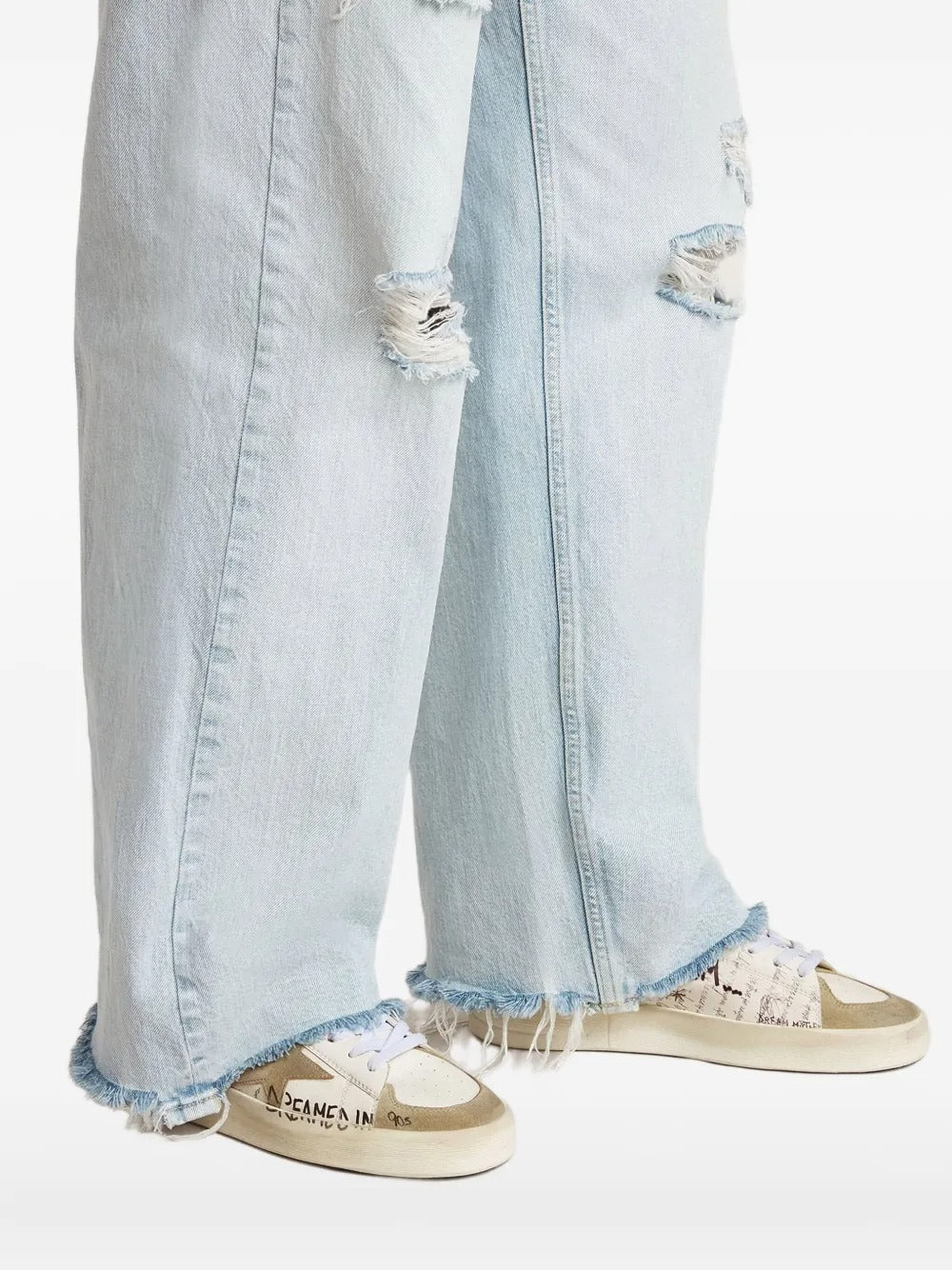 GGS Stardan Sneakers – White/Beige Graffiti Print