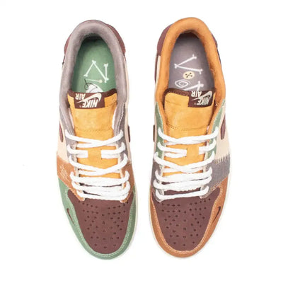 AJ 1 Low - Voodoo Flax and Oil Green
