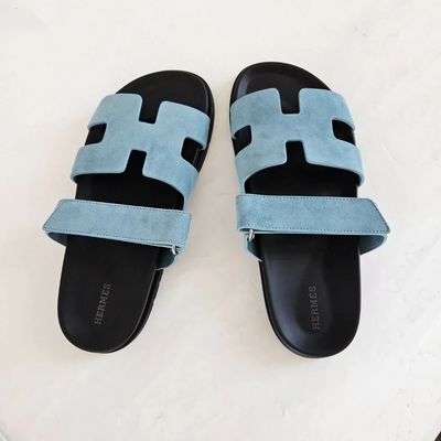 HMS Chypre Suede Sandal – Light Blue