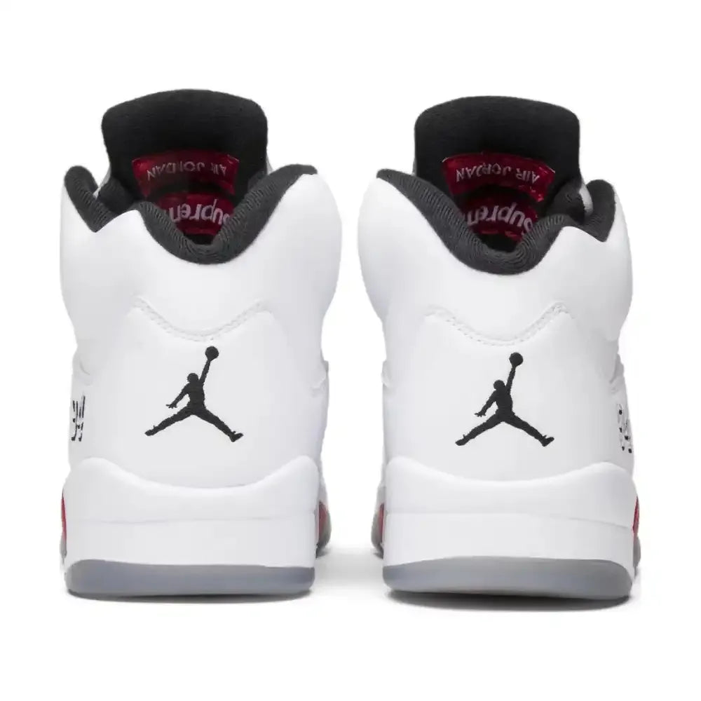 SUP x AJ 5 Retro White