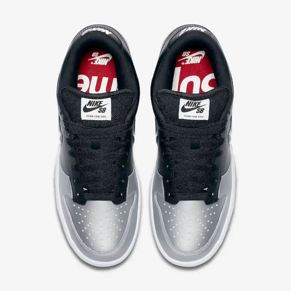 SUP x NK SB Dunk Low QS Metallic Silver