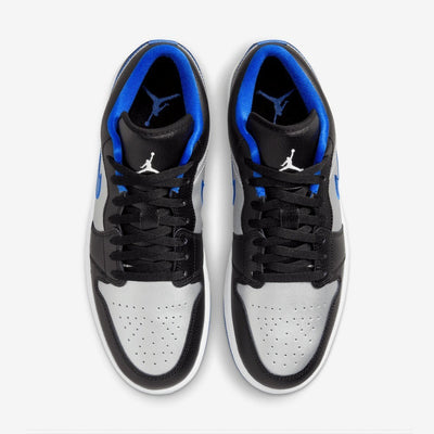 AJ 1 Low - Black White Game Royal Platinum