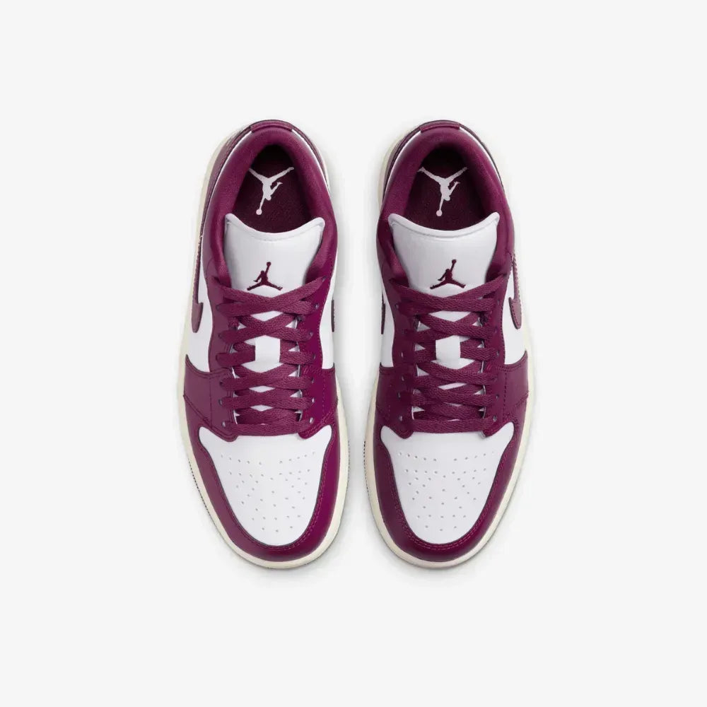 AJ 1 Low - White Bordeaux
