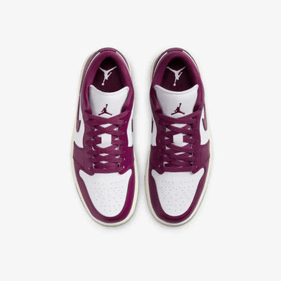 AJ 1 Low - White Bordeaux