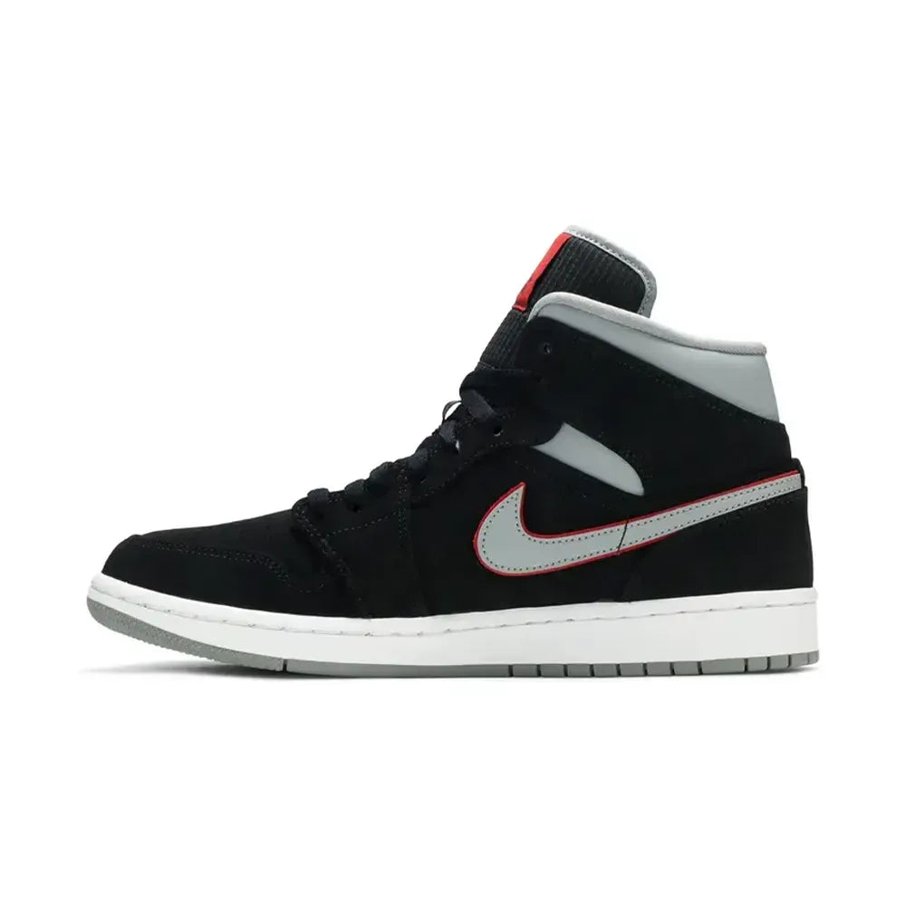 AJ 1 - Black Particle Grey Gym Red