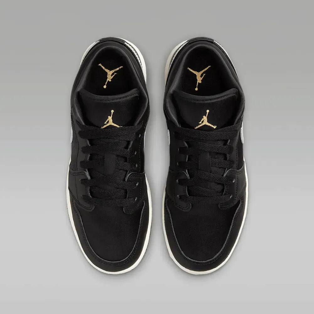 AJ 1 Low - Black Sail Metallic Gold Silver