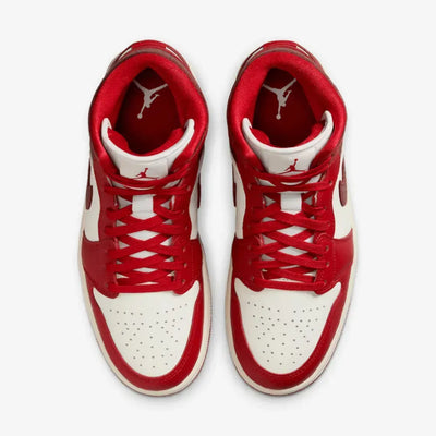 AJ 1 Mid SE Red Cracked Leather